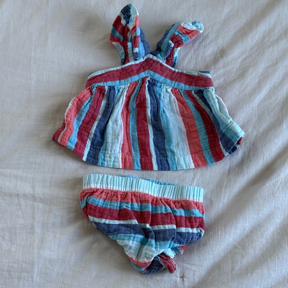 Cat & Jack  red and blue Striped set